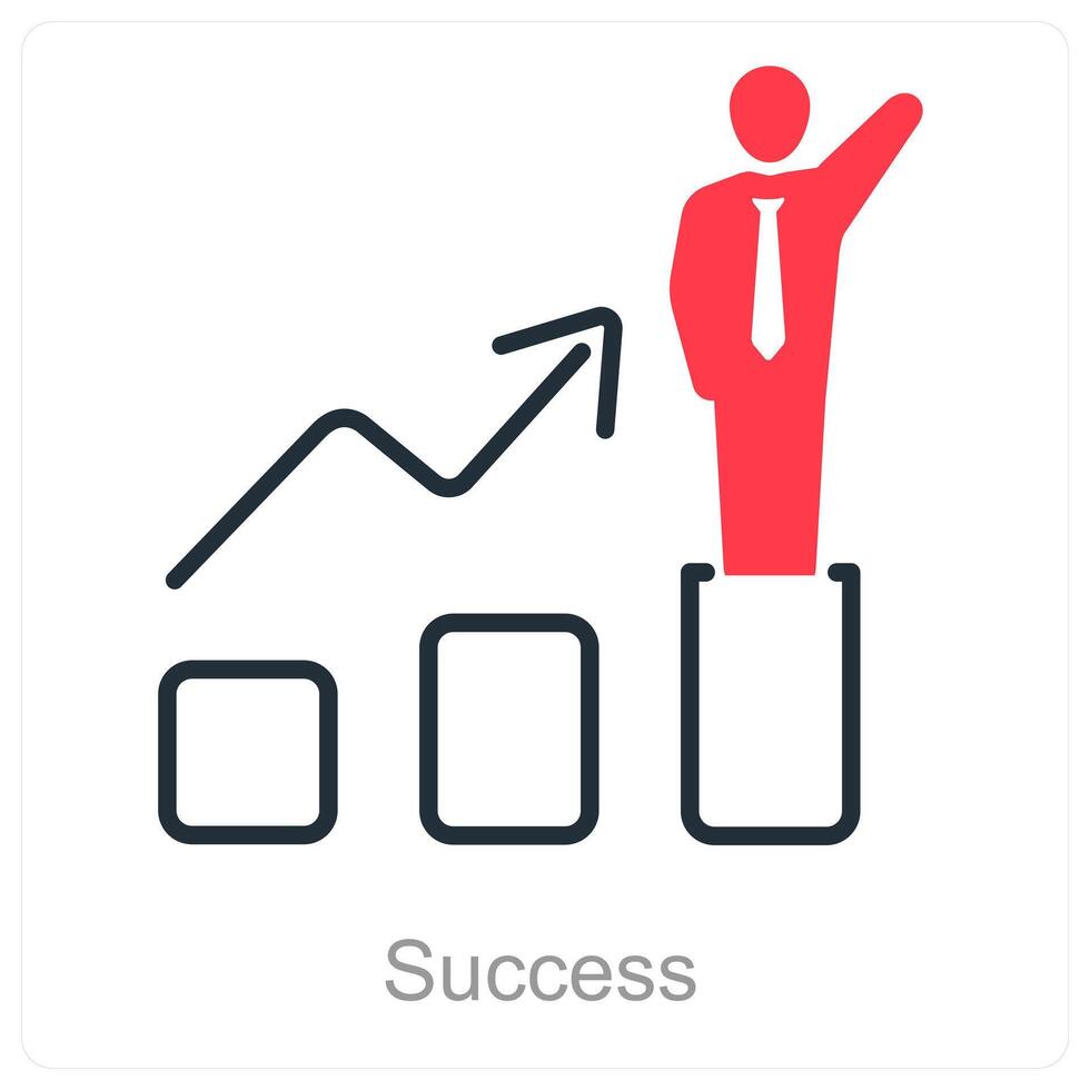 Success and achievement icon concept vector