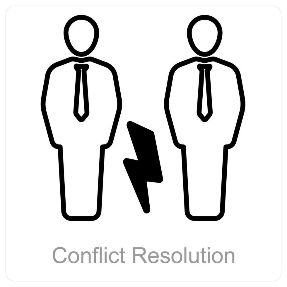 Conflict Resolution and agreement icon concept vector