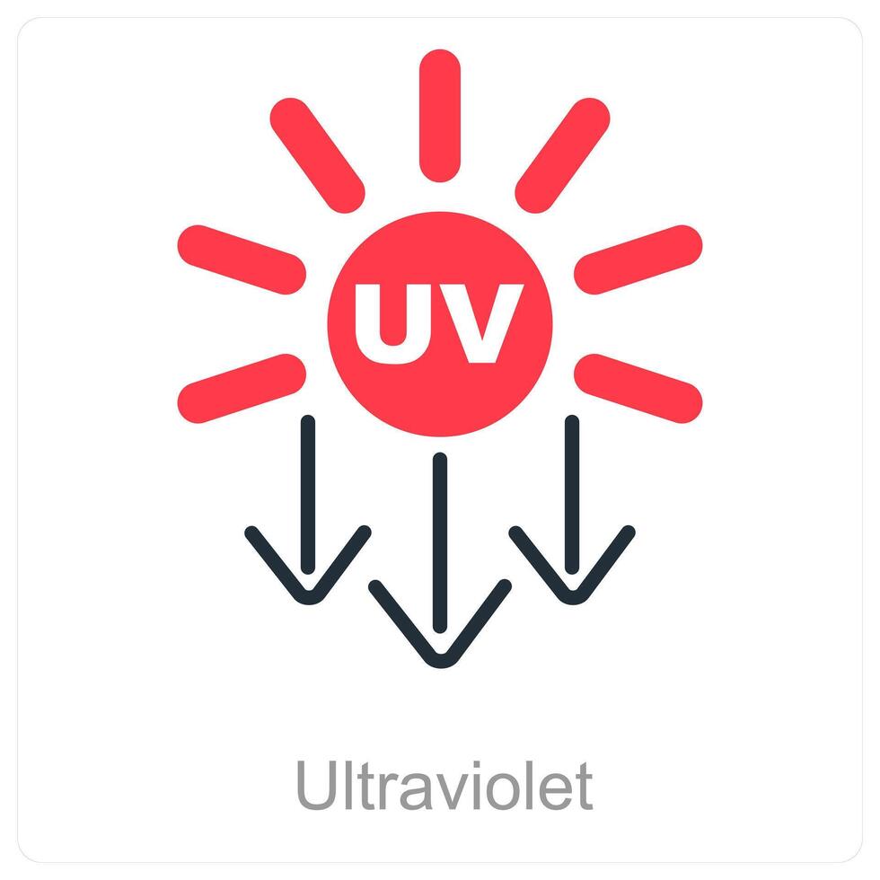 Ultraviolet and relaxation icon concept vector