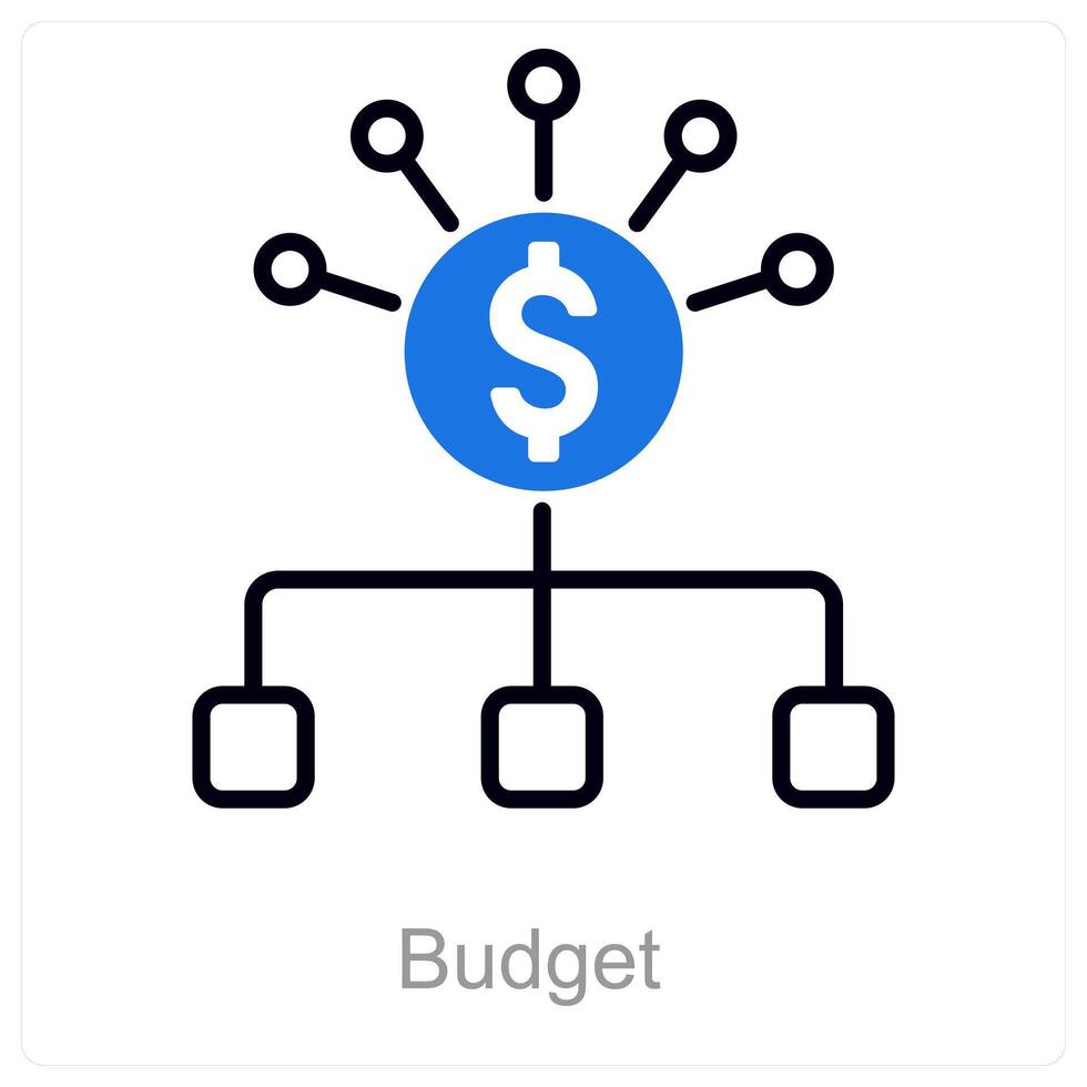 Budget and money icon concept vector