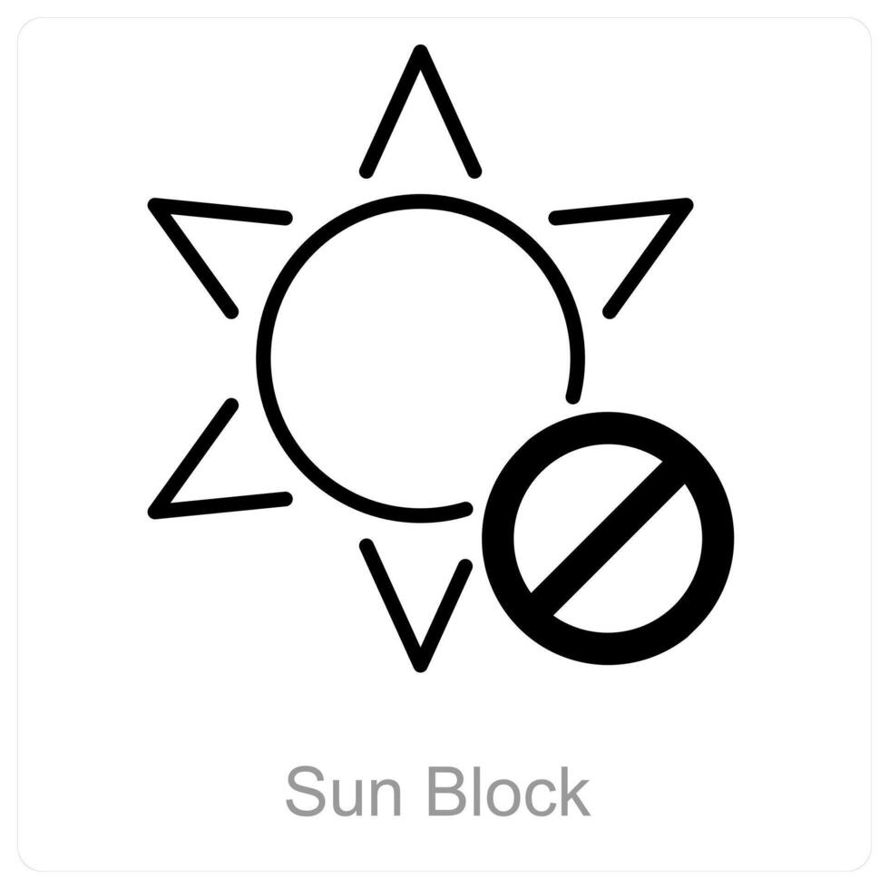 Sun Block and summer icon concept vector