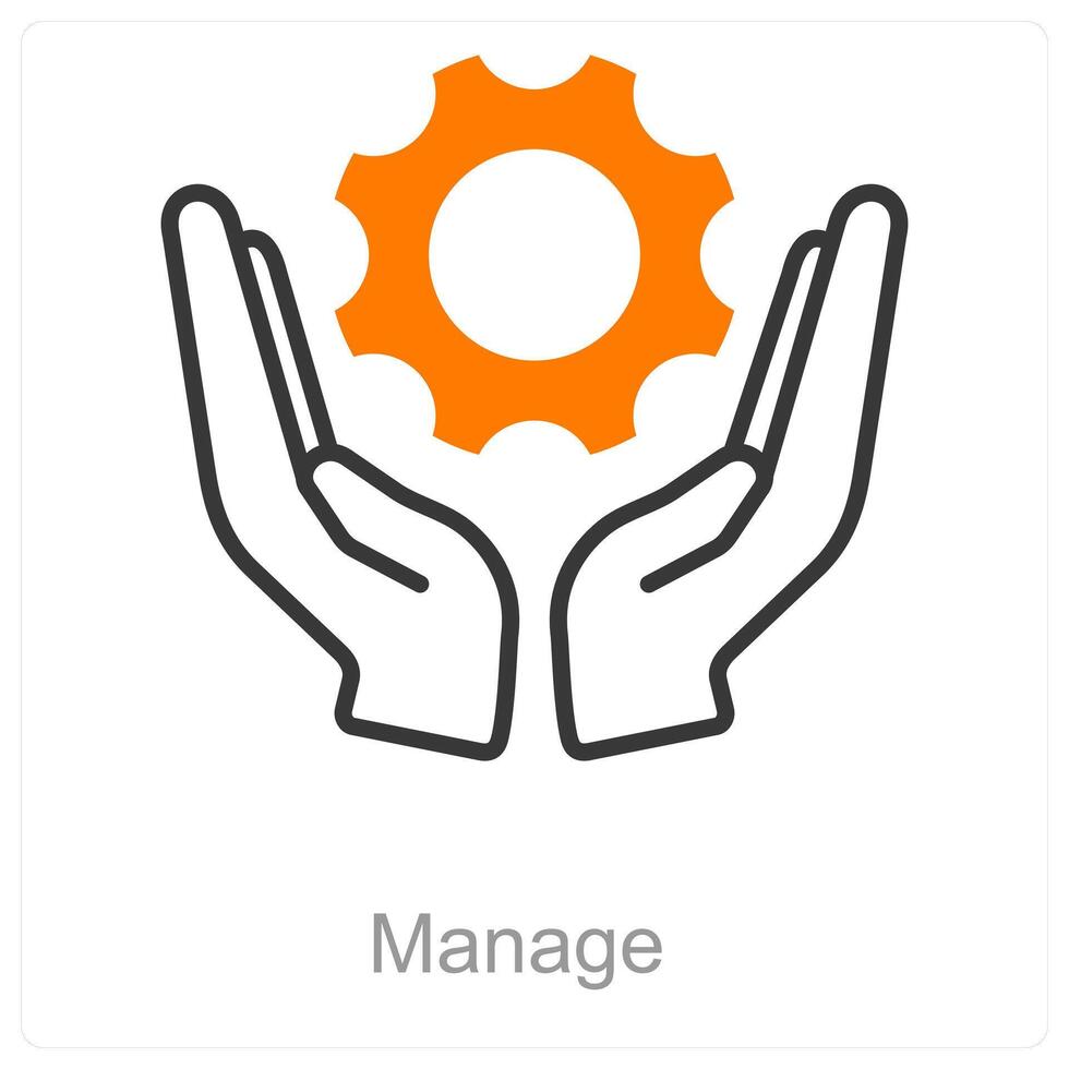 Manage and leadership icon concept vector