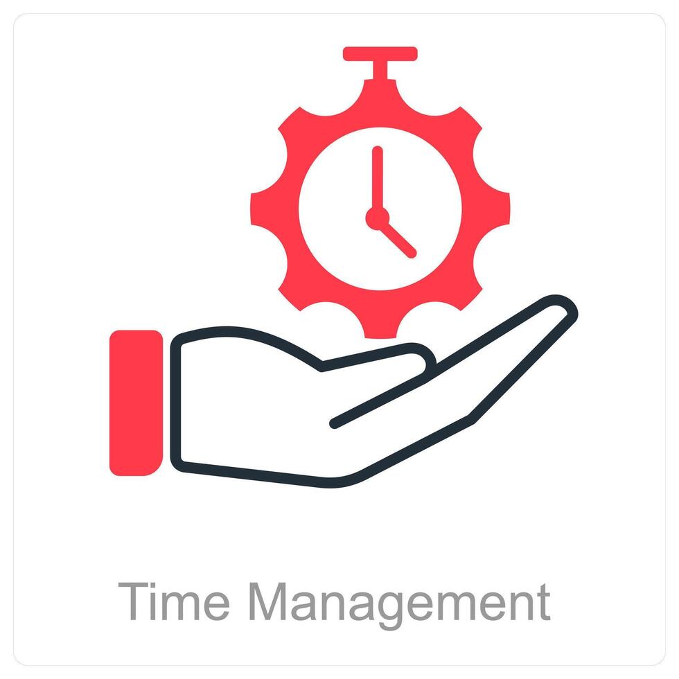 hora administración y reloj icono concepto vector