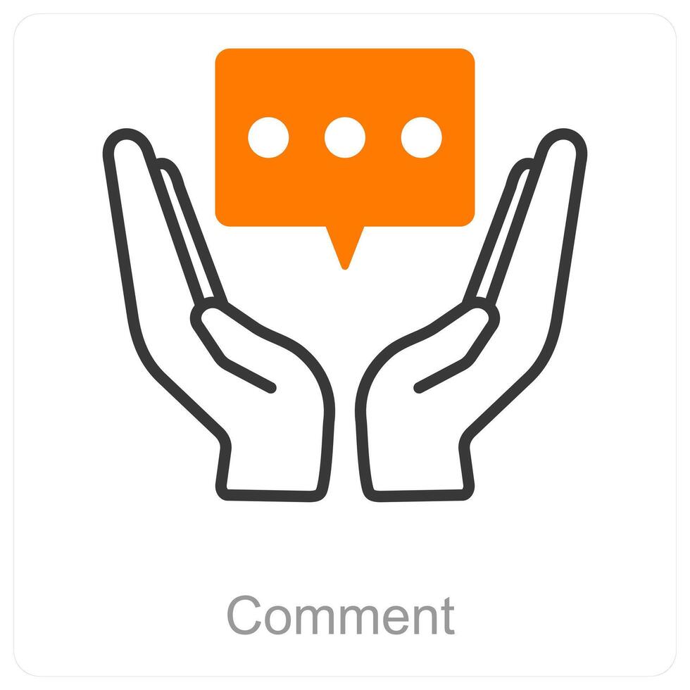 Comment and speech icon concept vector