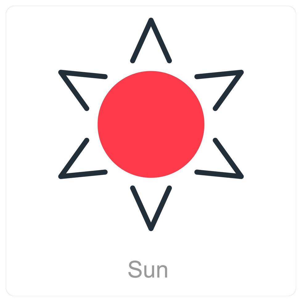 Sun and summer icon concept vector