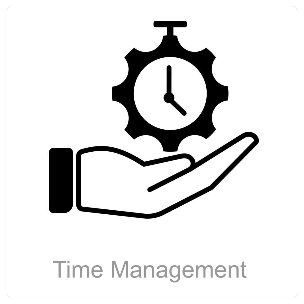 hora administración y reloj icono concepto vector