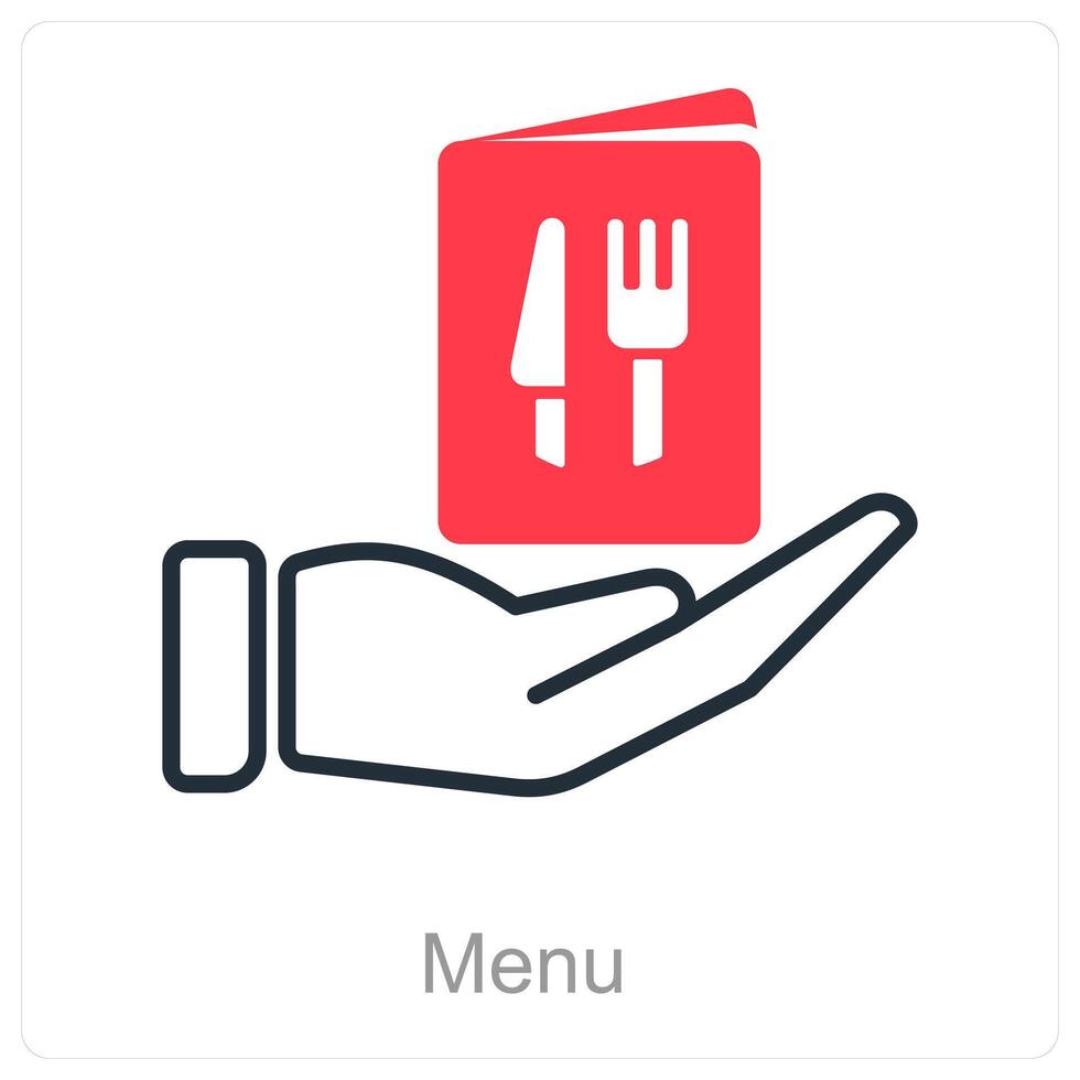 Menu and food icon concept vector