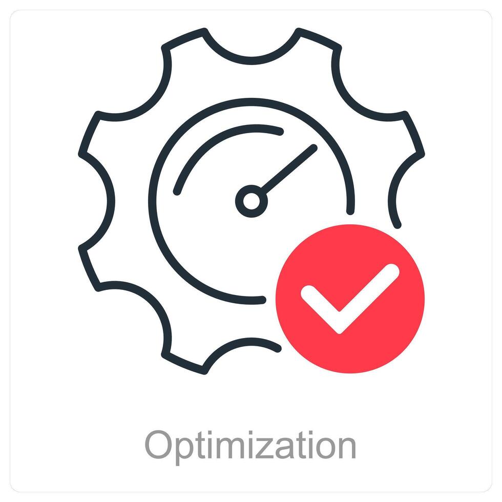 Optimization and balance icon concept vector