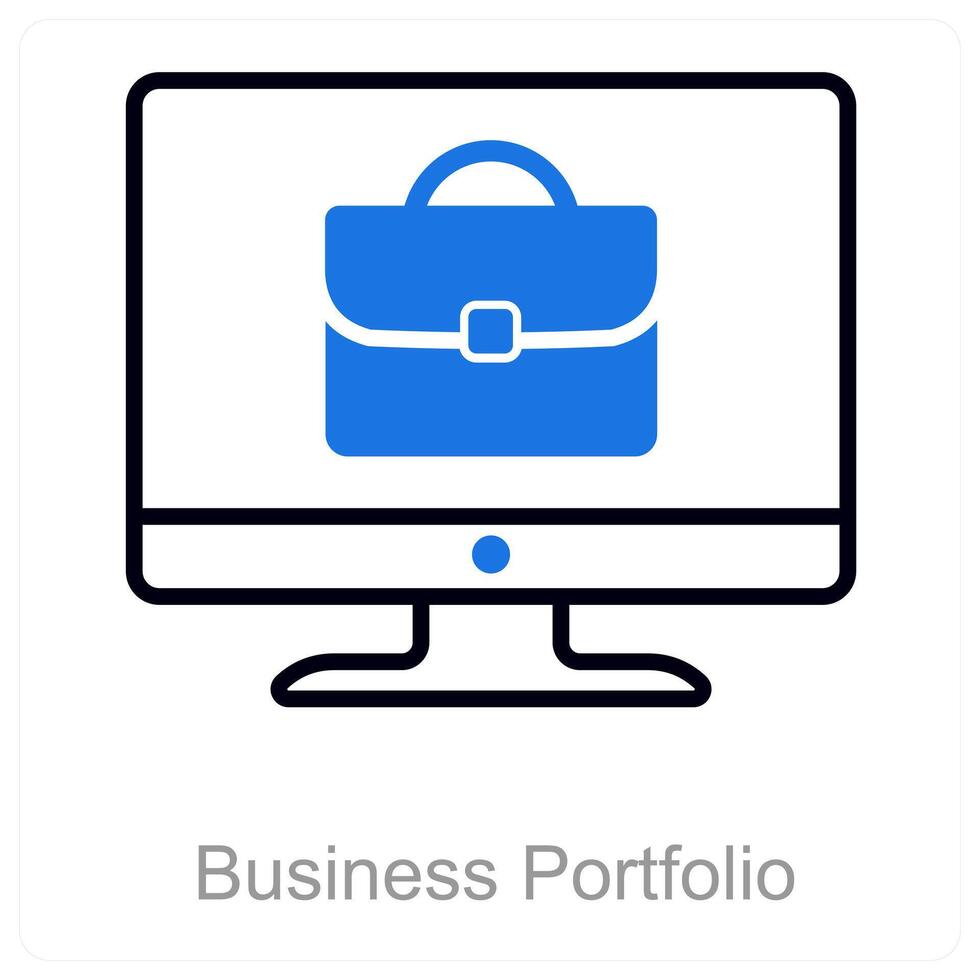 Business Portfolio and bag icon concept vector