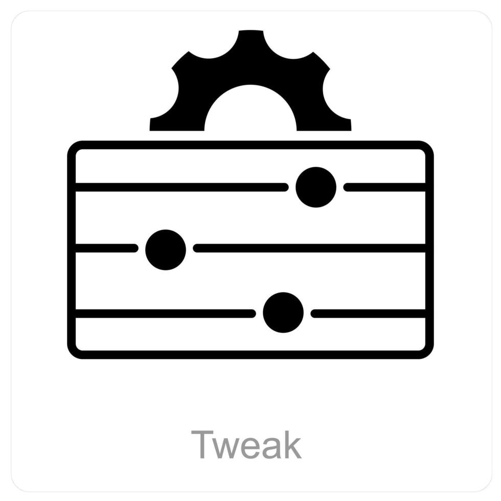 Tweak and adjust icon concept vector