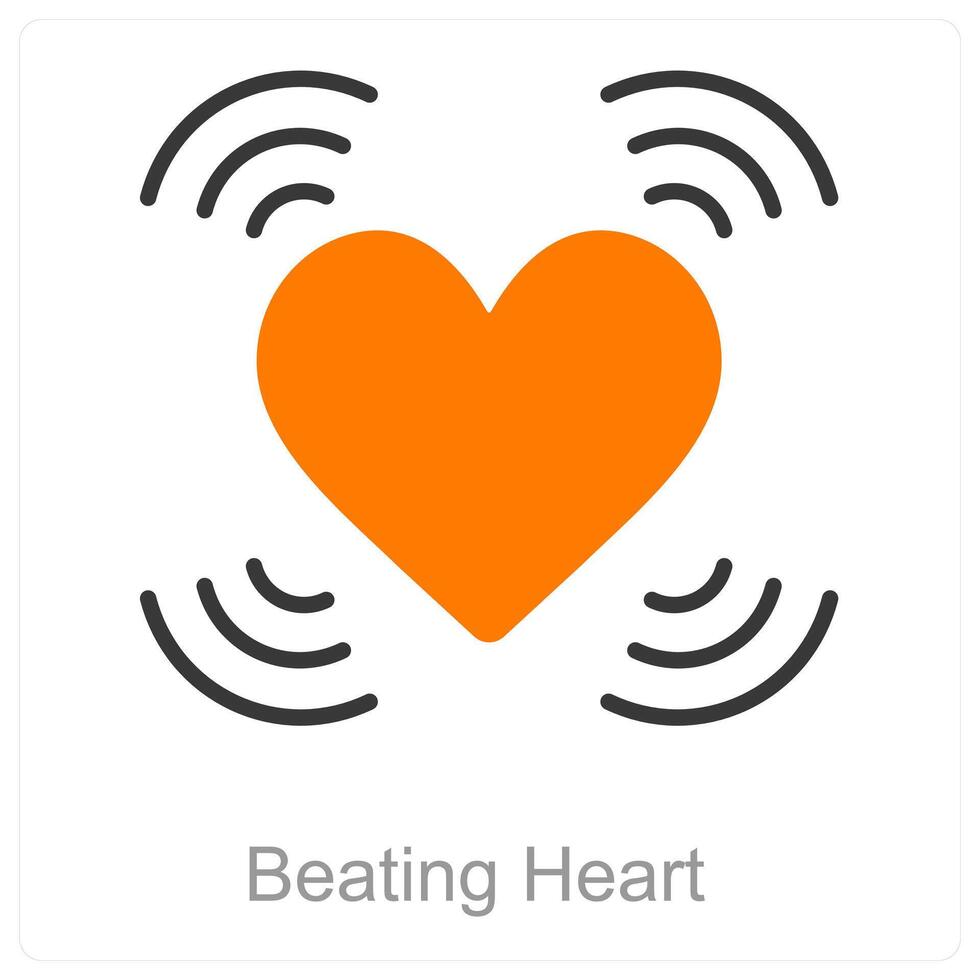 Beating Heart and love icon concept vector