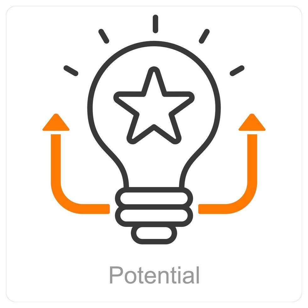 Potential and growth icon concept vector