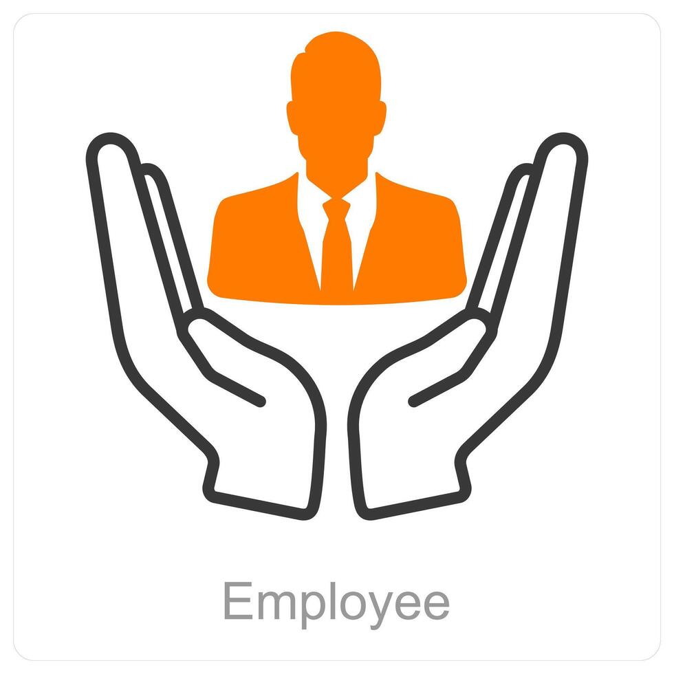 Employee and office icon concept vector
