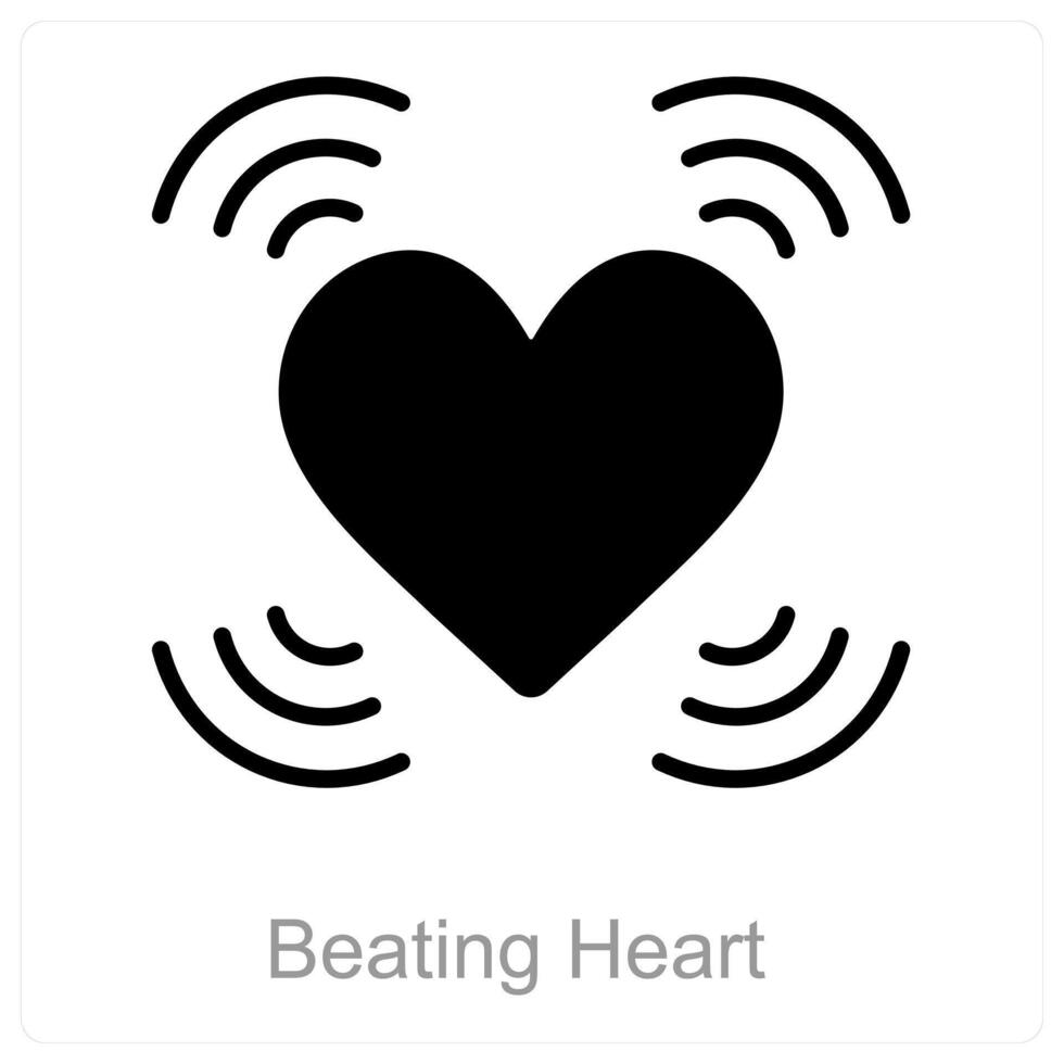 Beating Heart and love icon concept vector