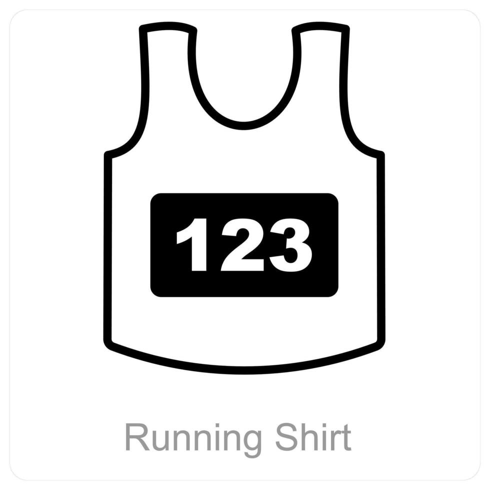 Running Shirt and fitness icon concept vector