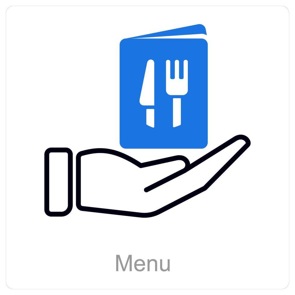 Menu and food icon concept vector