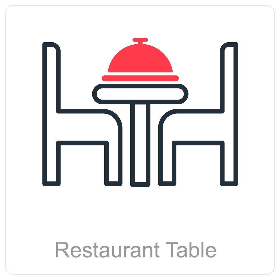Restaurant Table and dinner icon concept vector