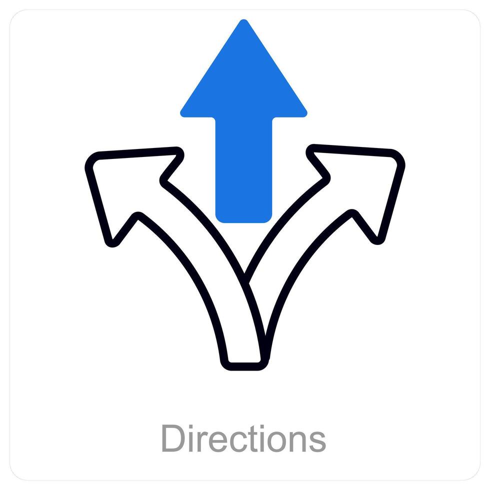 Directions and map icon concept vector
