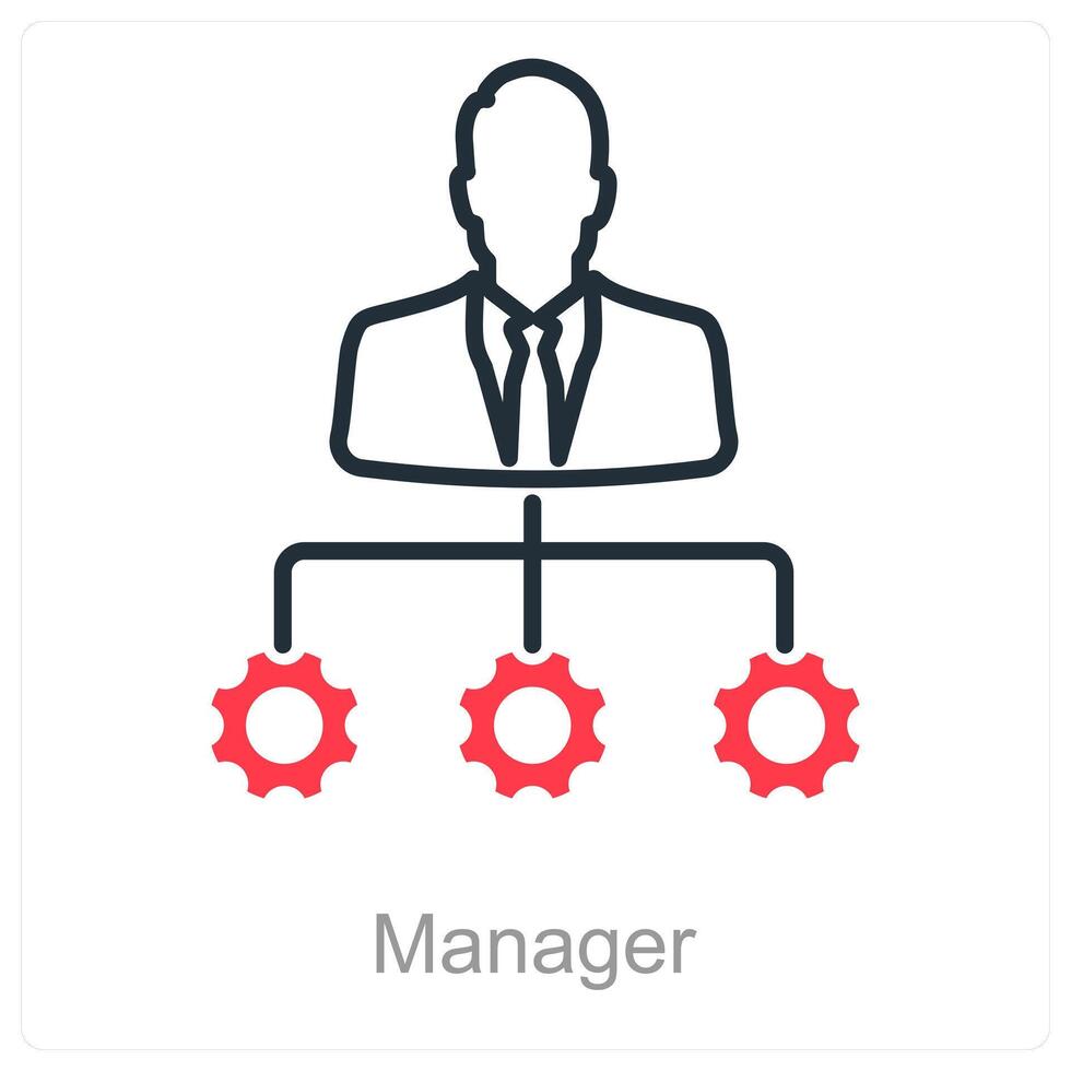 Manager and decision icon concept vector