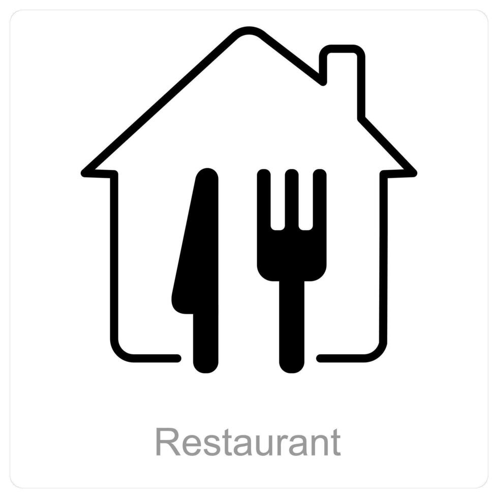 Restaurant and cafe icon concept vector