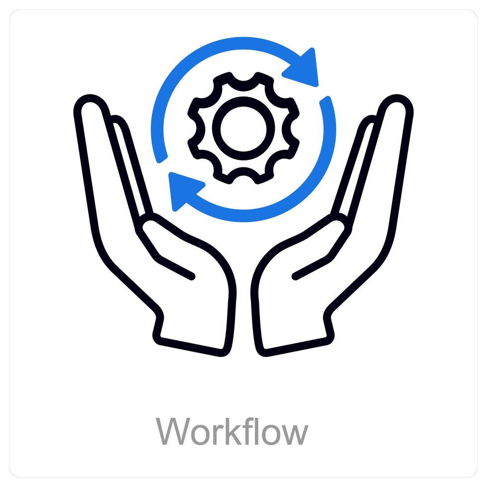 Workflow and process icon concept vector