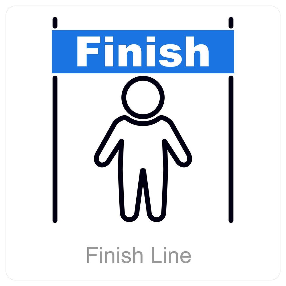 Finish Line and complete icon concept vector
