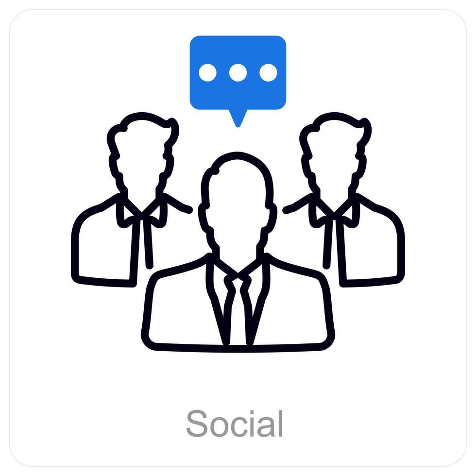 Social and media icon concept vector