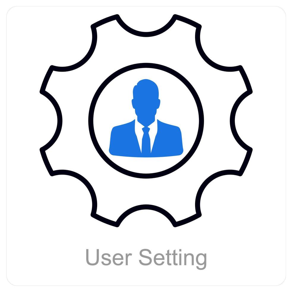 User Setting and settings icon concept vector