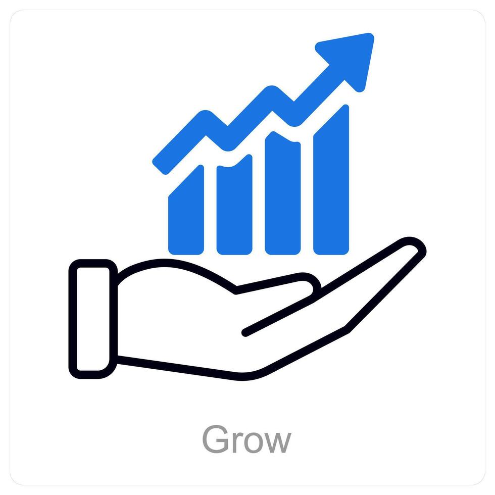 Grow and develop icon concept vector