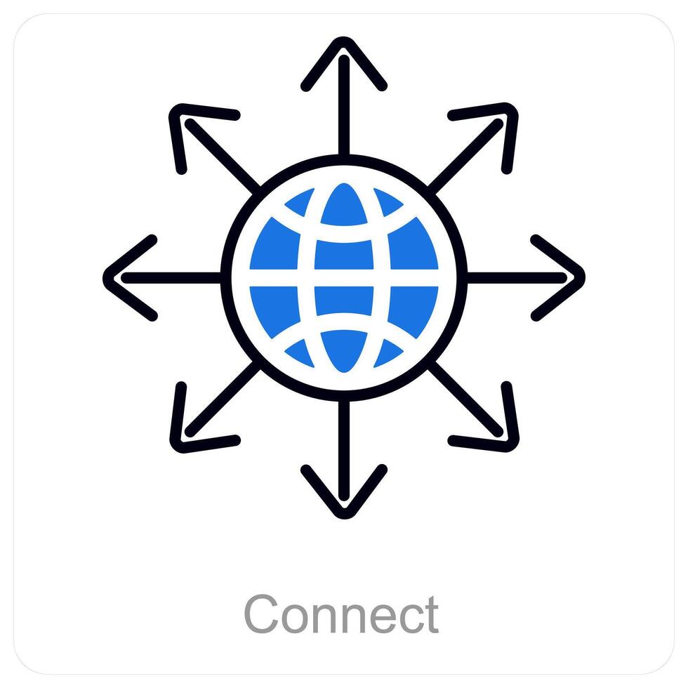 Connect and link icon concept vector