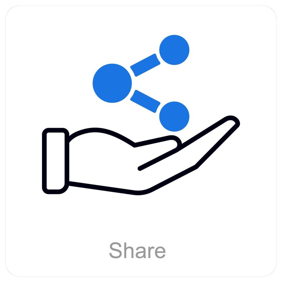 Share and send icon concept vector