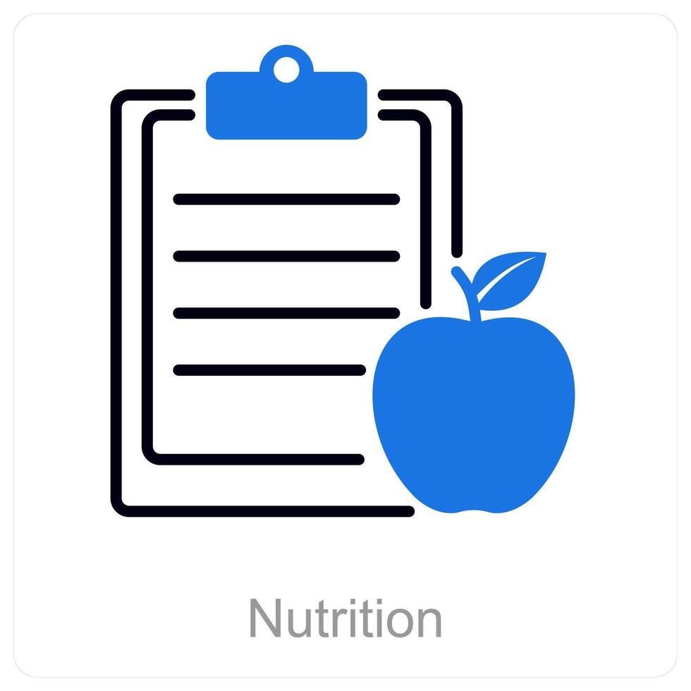Nutrition and diet icon concept vector
