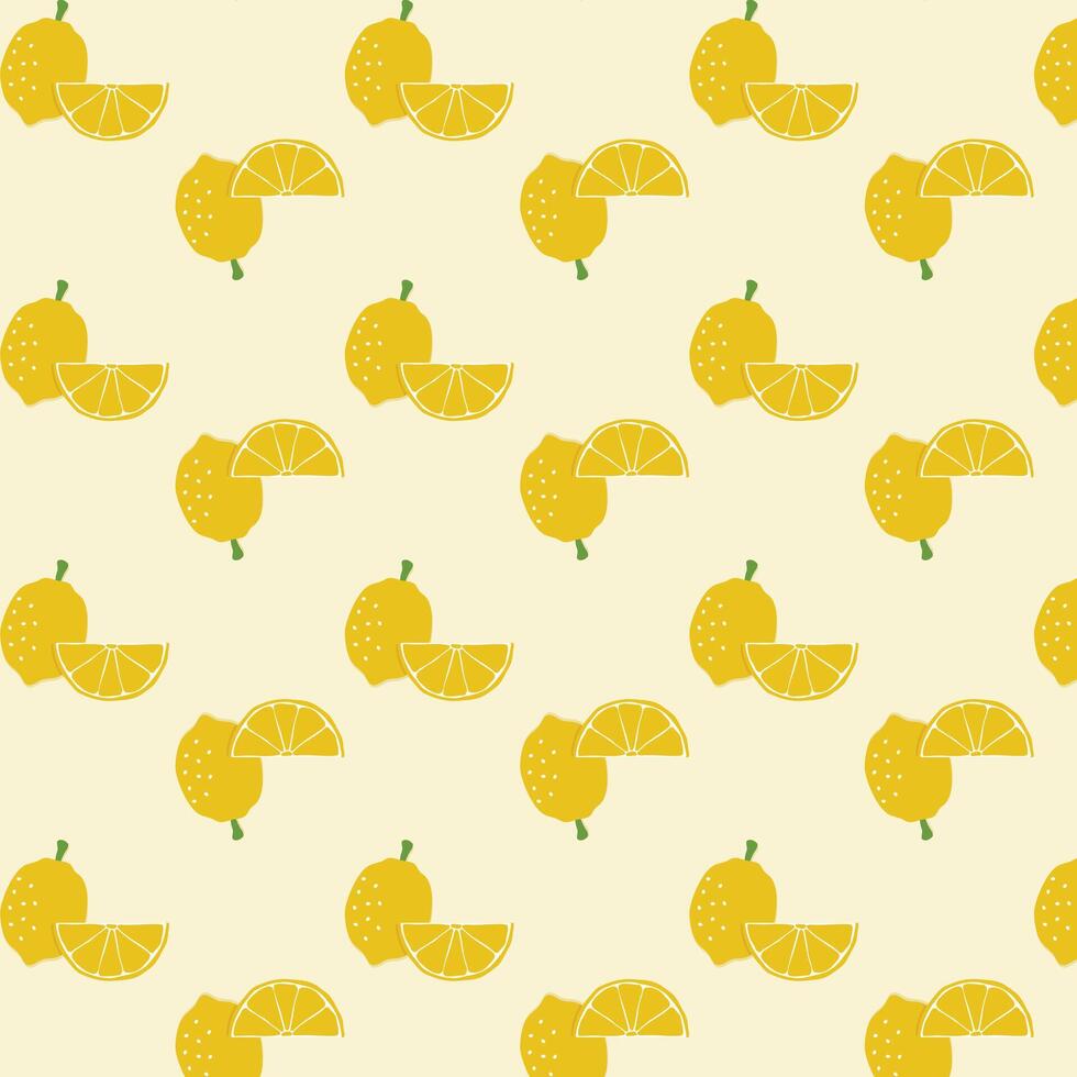 Summer seamless pattern. Lemon seamless pattern design for printing, cutting, and crafts Ideal for mugs, stickers, stencils, web, cover, wall stickers, home decorate and more. vector