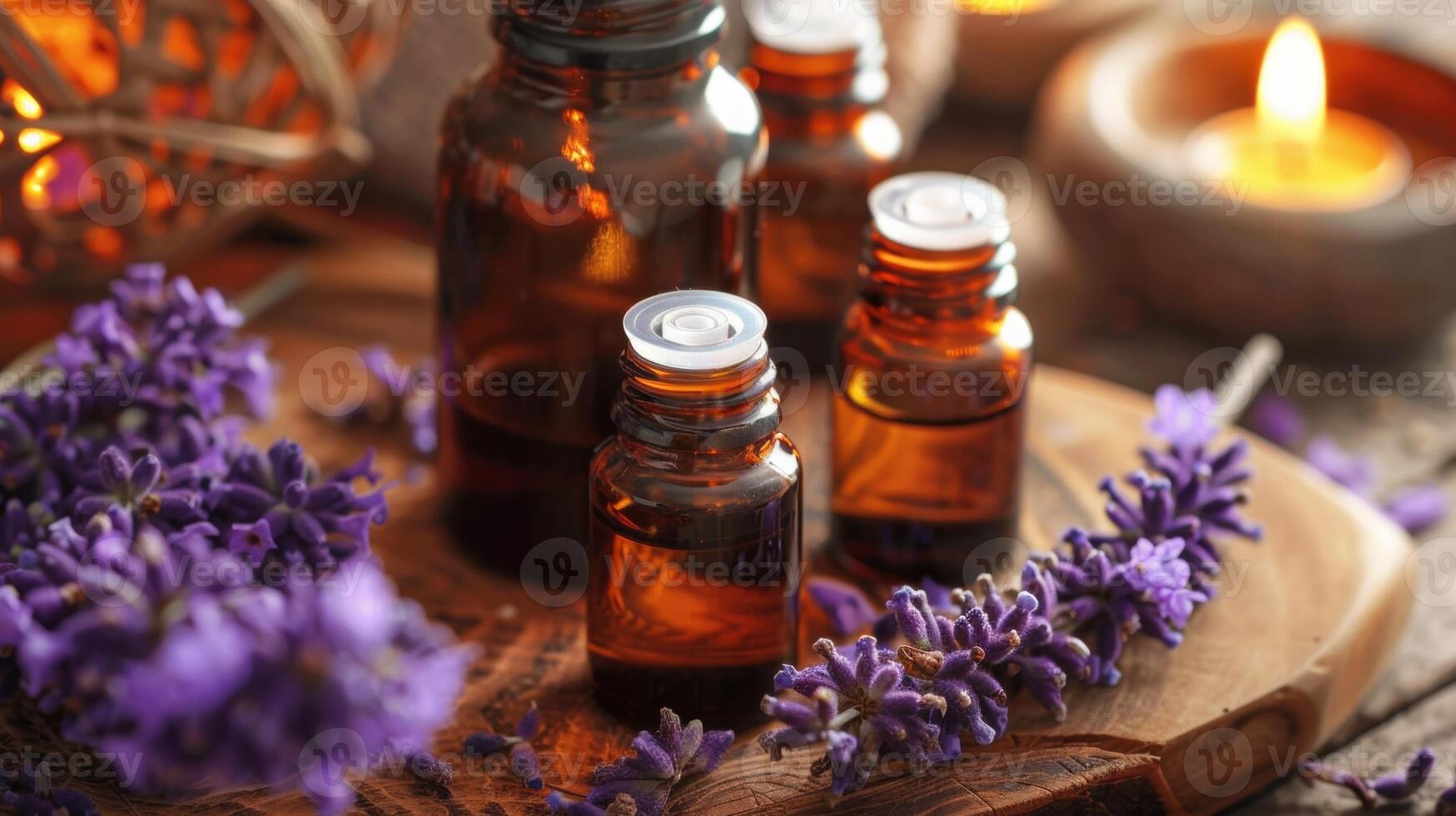 A calming aromatherapy massage using pure essential oils to enhance relaxation photo