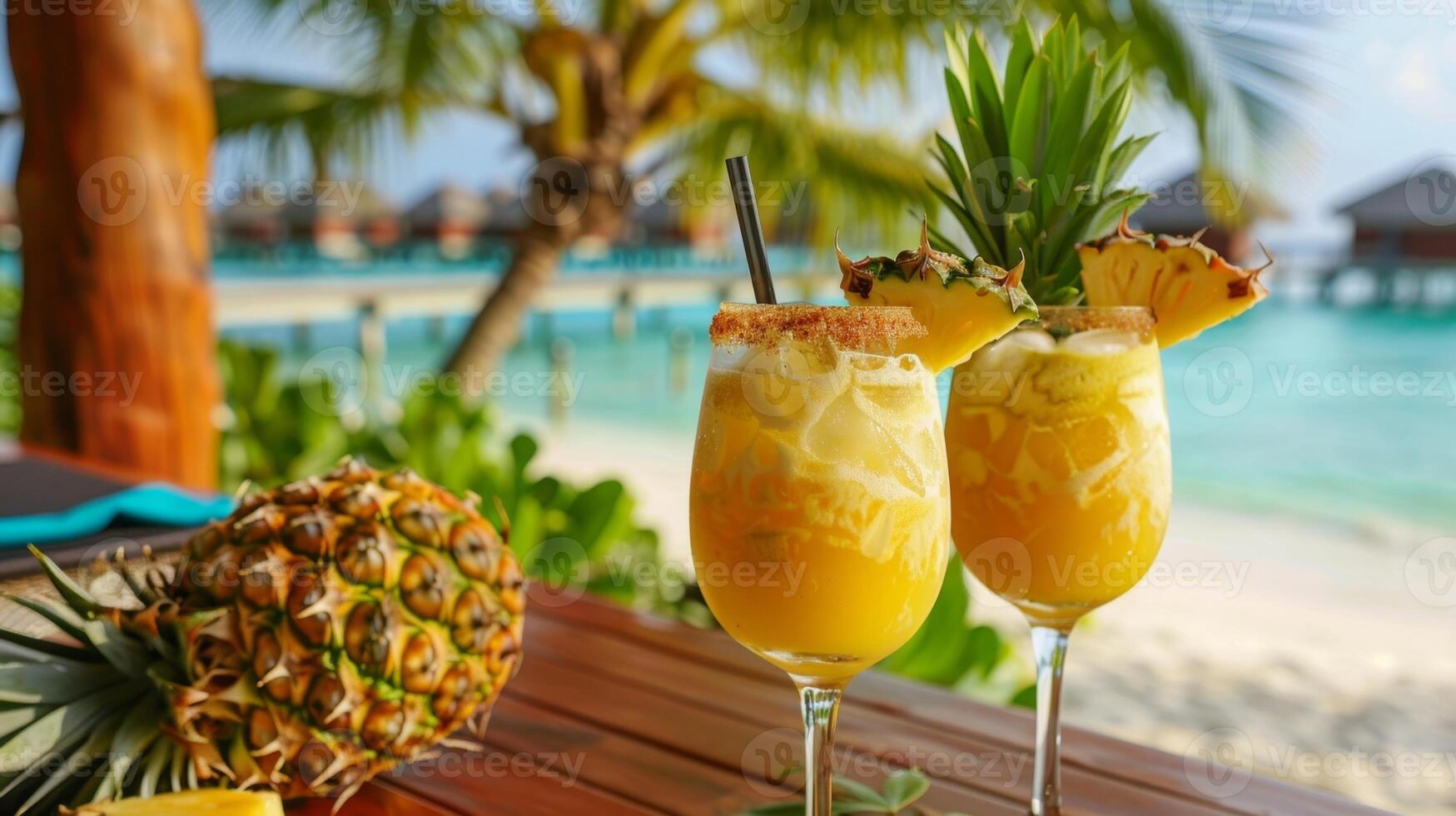 The scent of coconut and pineapple filled the air transporting the group to a faraway island with every sip of their tropical cocktails. It was the perfect way to unwind after a bus photo