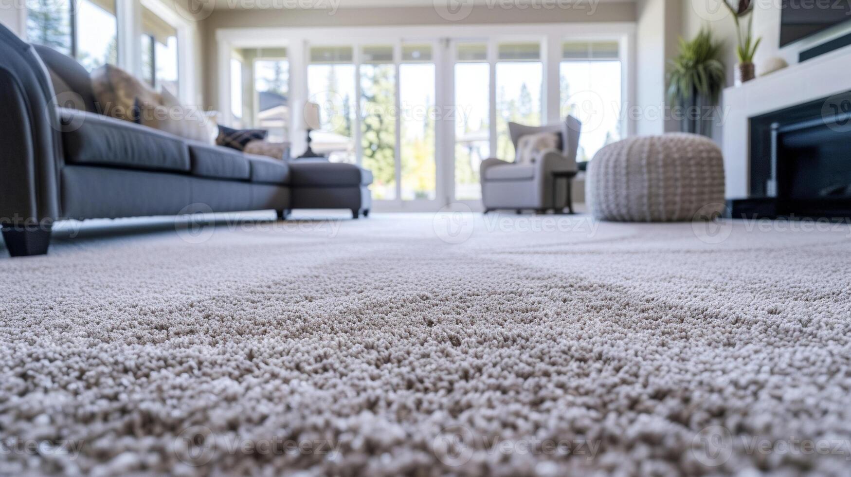 Need to update your old and wornout carpet Let our flooring spets work their magic and bring life back to your home. This picture showcases a plush and luxurious carpet installatio photo