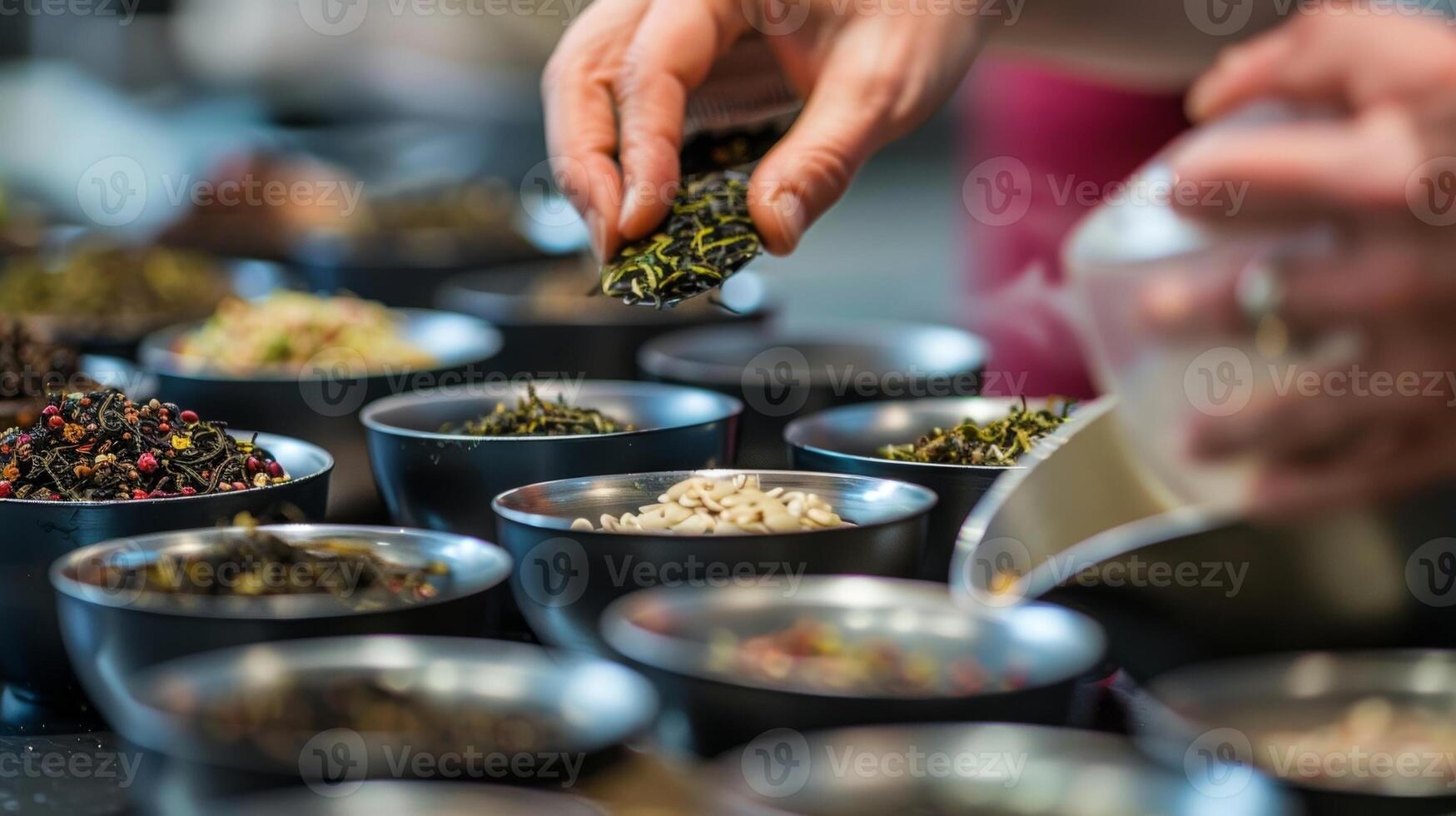 The instructor provides individual feedback and guidance helping each person create their perfect tea blend photo