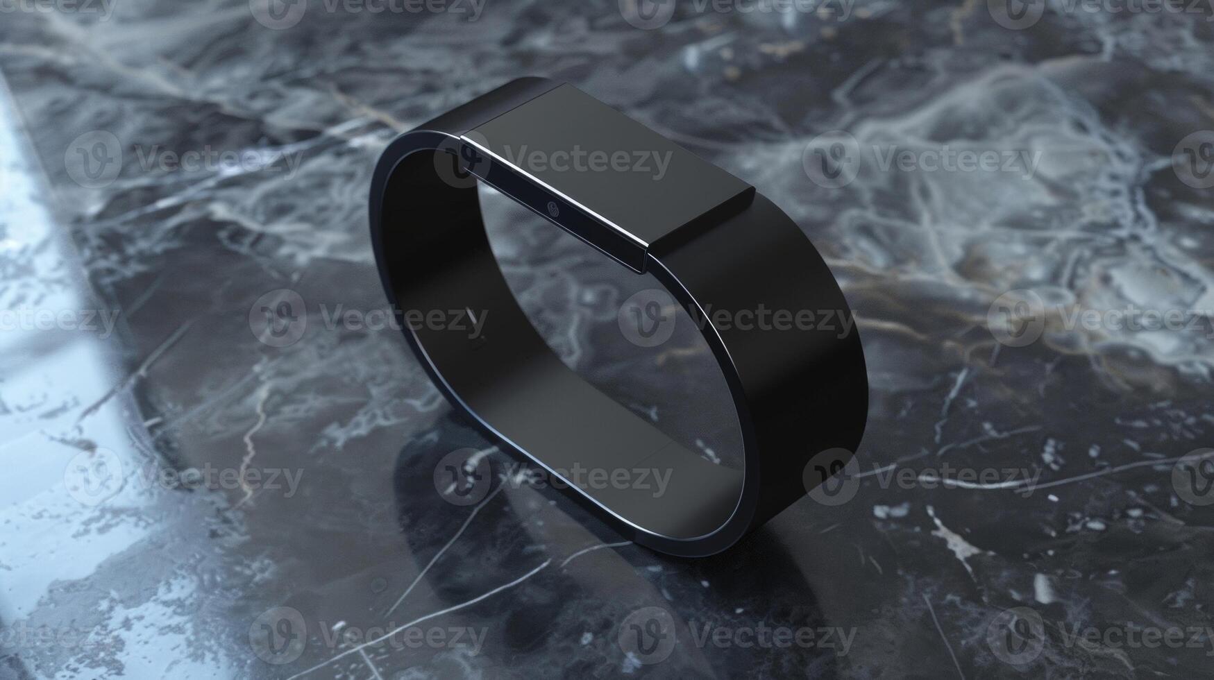 Blank mockup of a highend fitness band made with premium materials photo