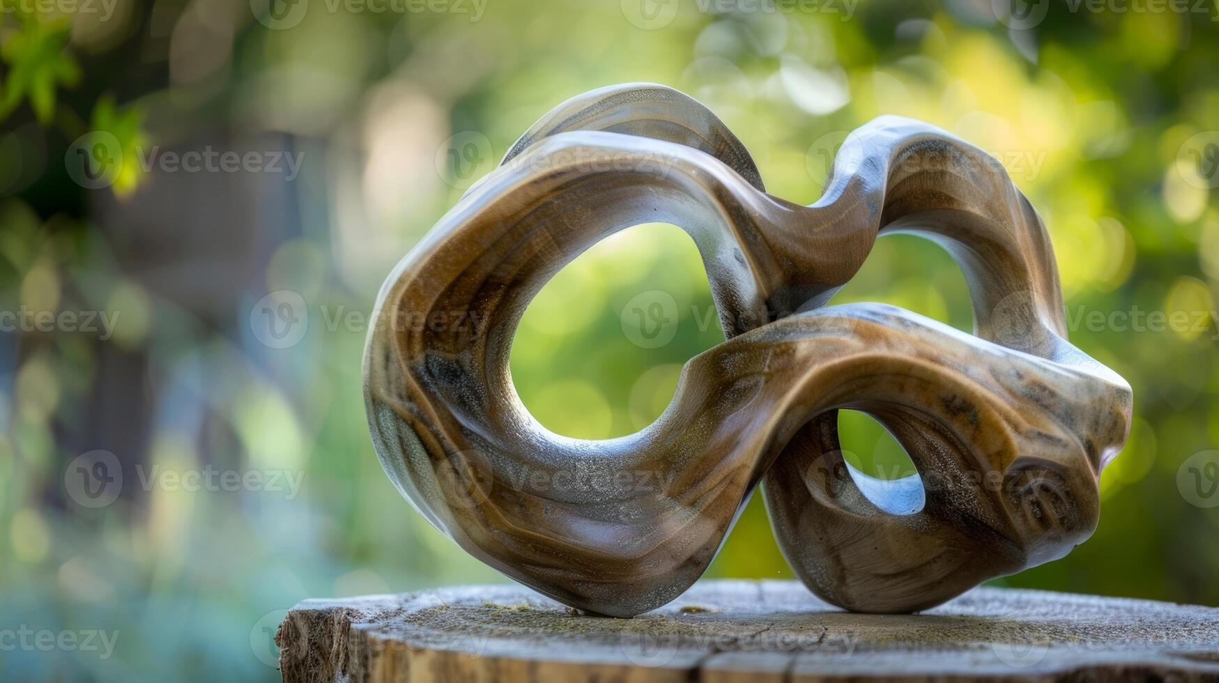 Inspired by the natural world this ceramic sculpture features abstract organic shapes that seem to grow and intertwine. photo