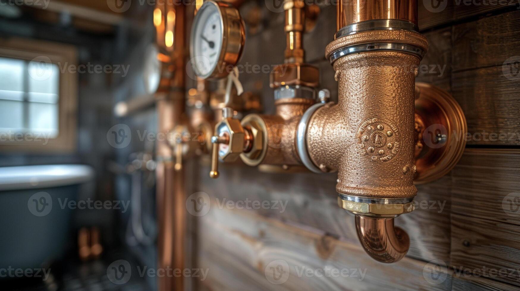 A glimpse of the intricate piping and wiring behind the walls of a renovated bathroom showcasing the complexity of these systems photo