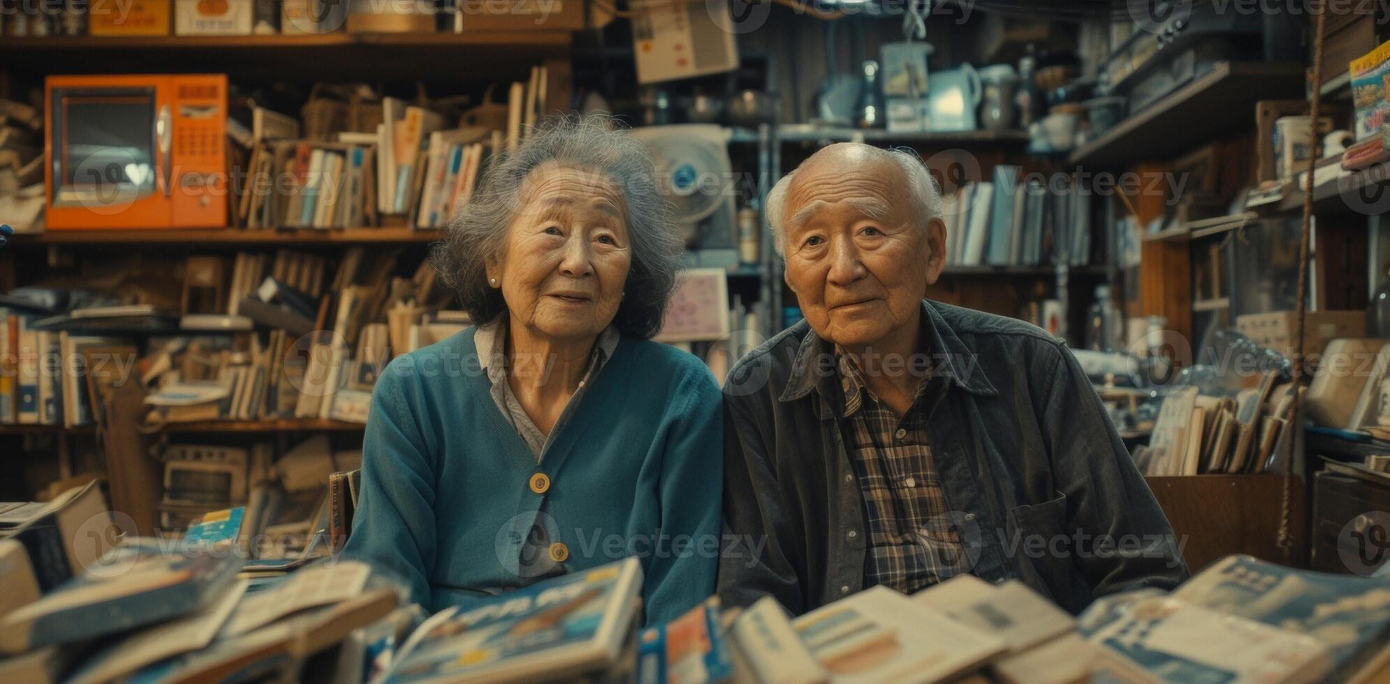 As they embark on their next chapter an elderly couple sits amidst piles of memories taking their time to carefully sort and cherish each one photo