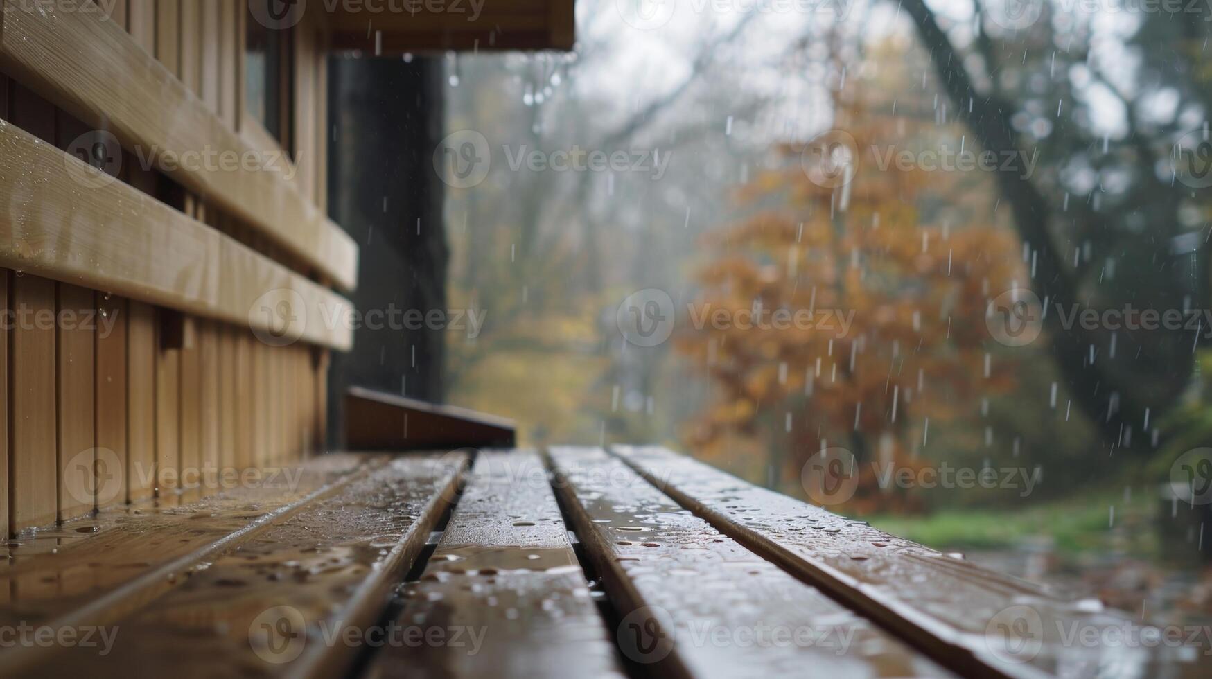 A collection of nature sounds including rain falling and birds chirping that transport the listener to a calming outdoor setting while they enjoy the heat of the sauna. photo