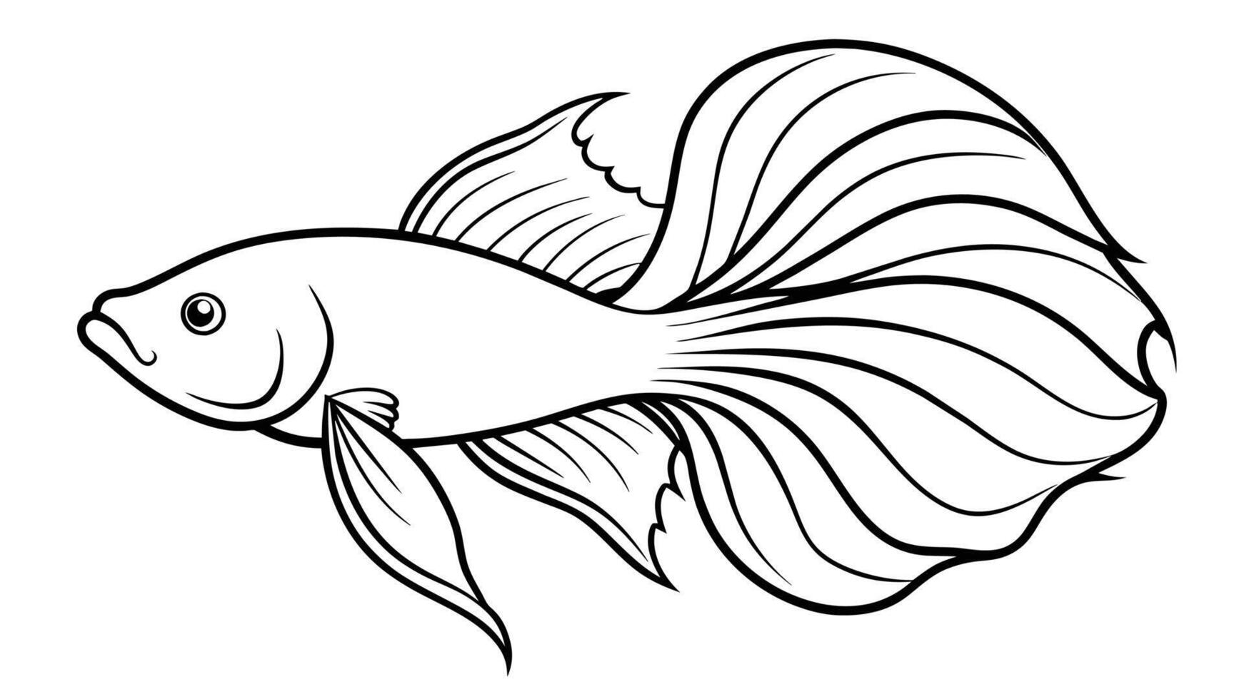Bette Fish Illustration for Your Design Needs vector