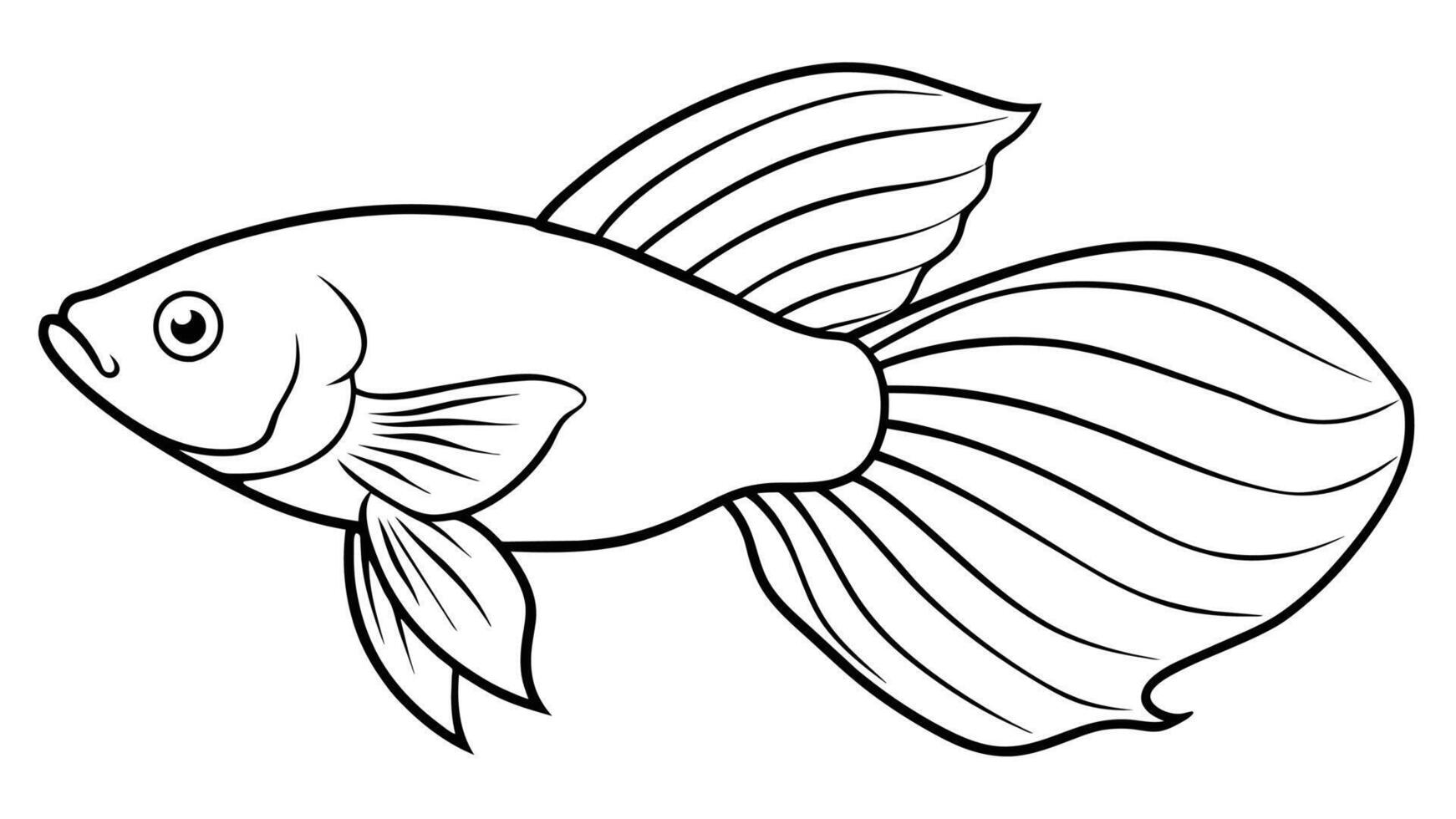Bette Fish Illustration for Your Design Needs vector