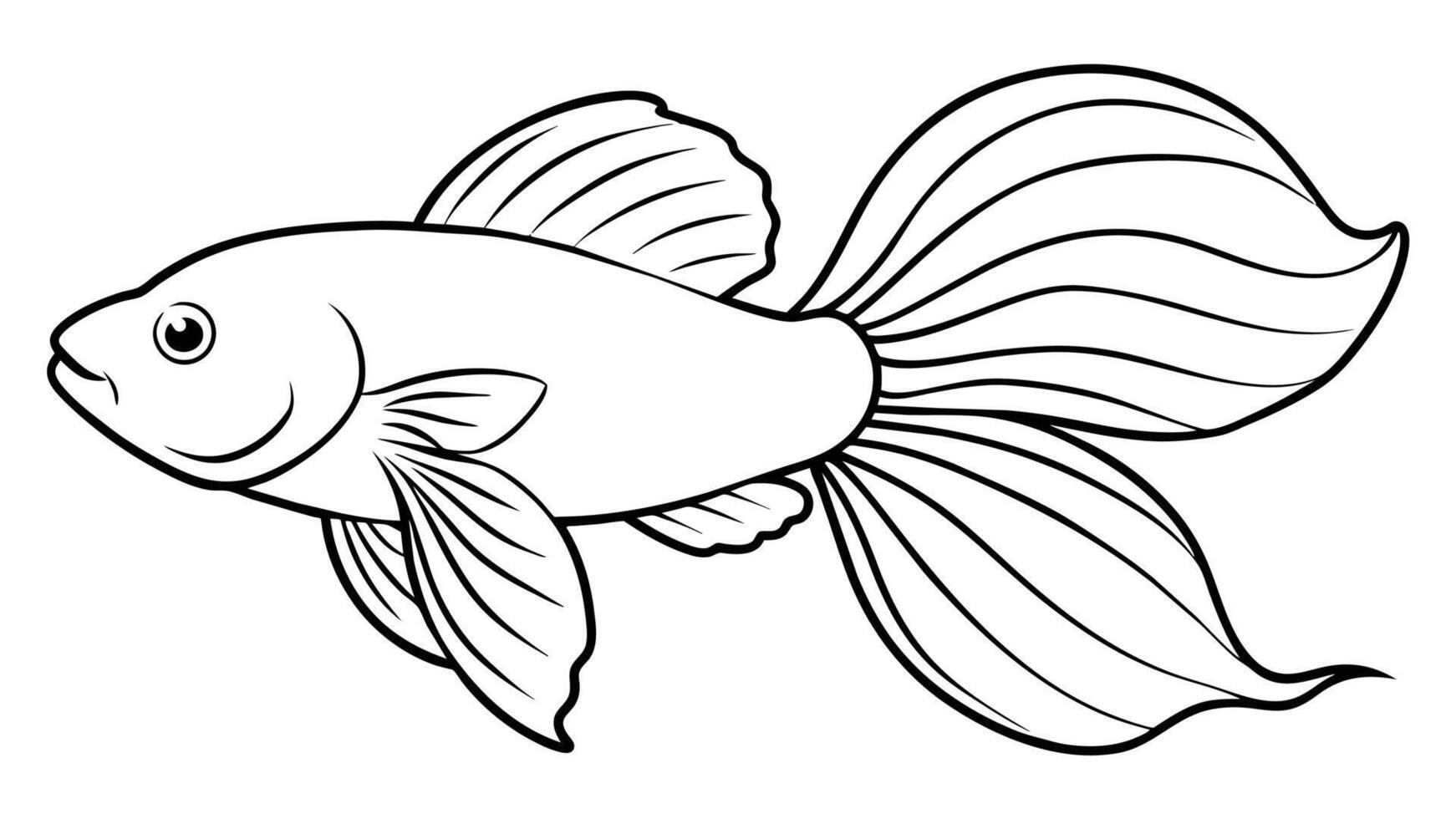 Bette Fish Illustration for Your Design Needs vector