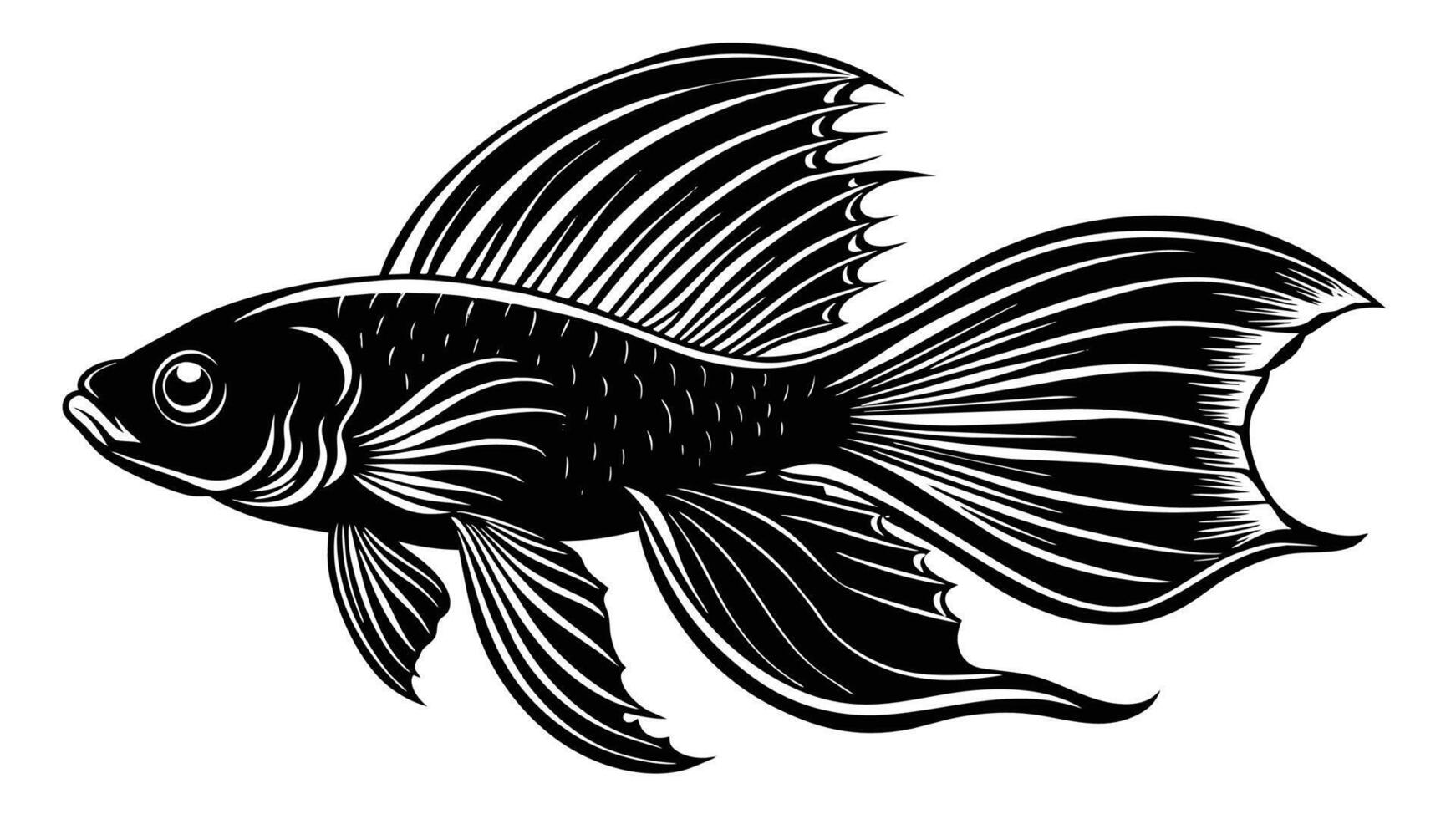 Bette Fish Illustration for Your Design Needs vector
