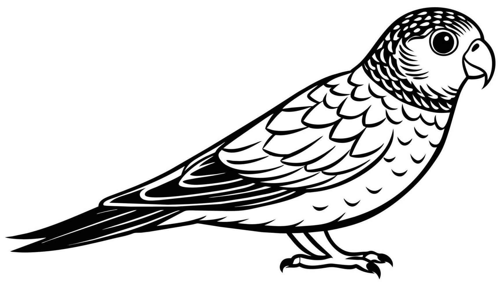 Boukers Parrot Stunning Illustration for Your Designs vector