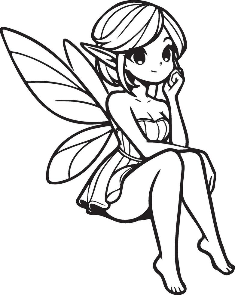 Sprite Fairy Illustration. vector