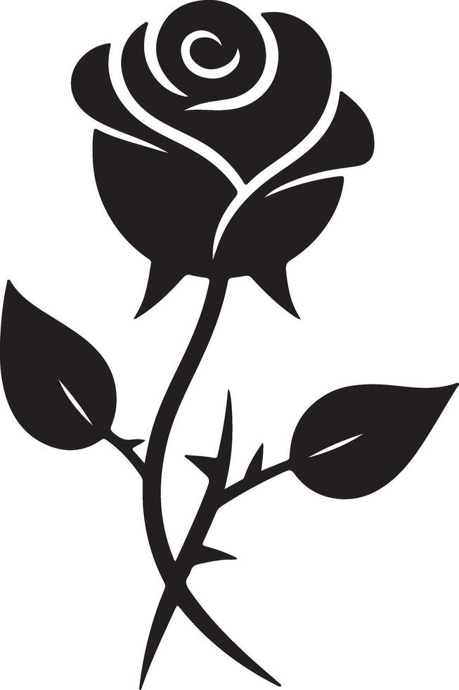 Rose Shilhouette Image flowers Collection Design vector