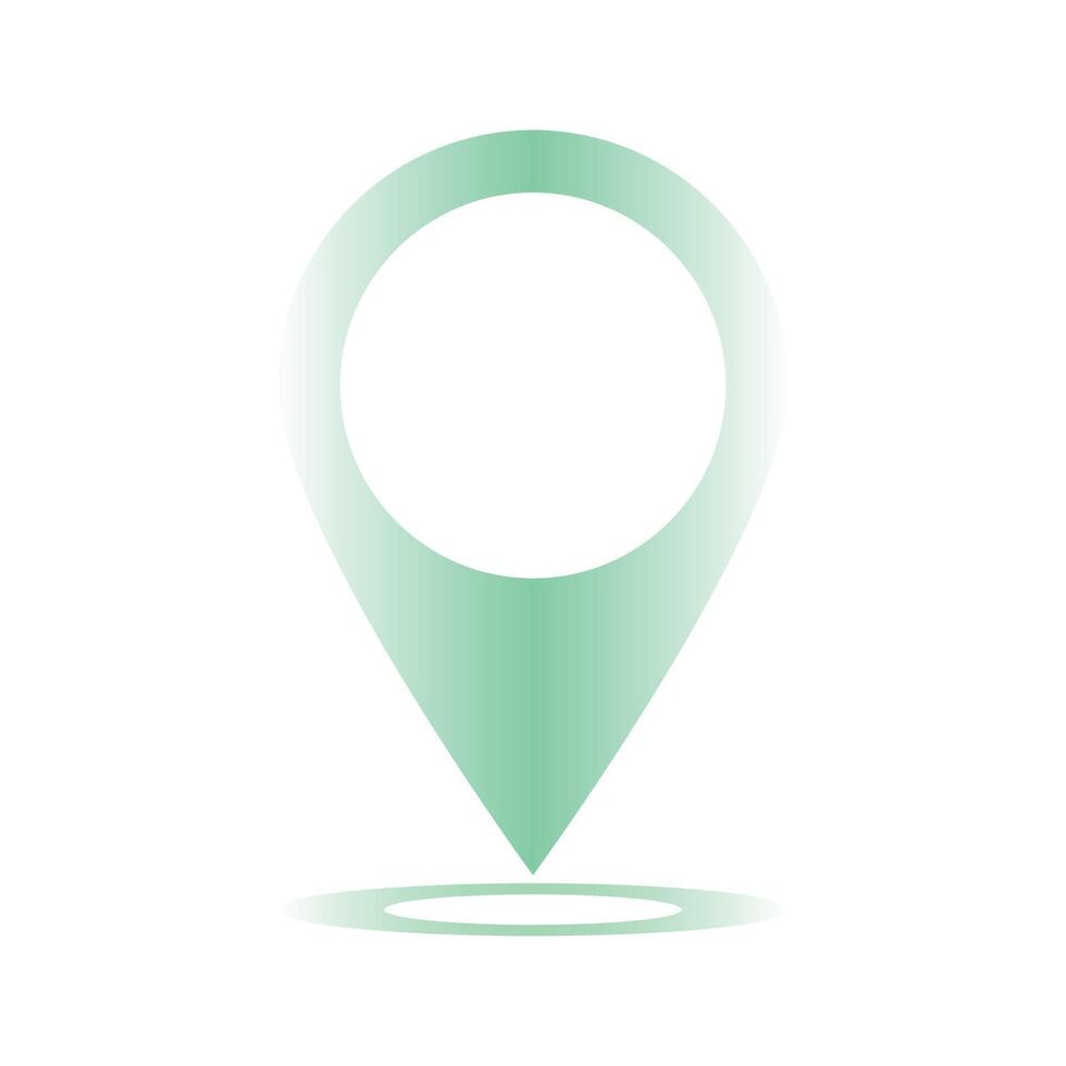 Location icon with green color vector